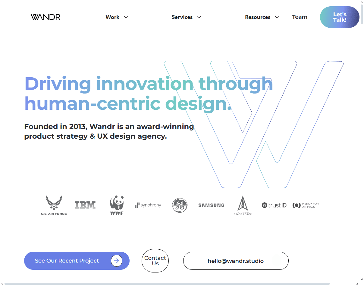 Wandr: one of the best UX agencies for Series A startups going global with SaaS
