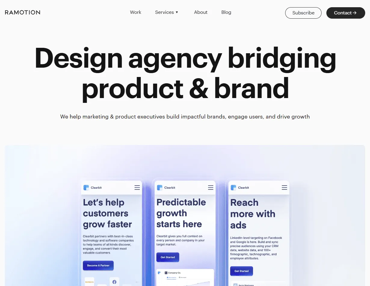 Ramotion is one of the best multi-language UX design agencies focused on scalable components.