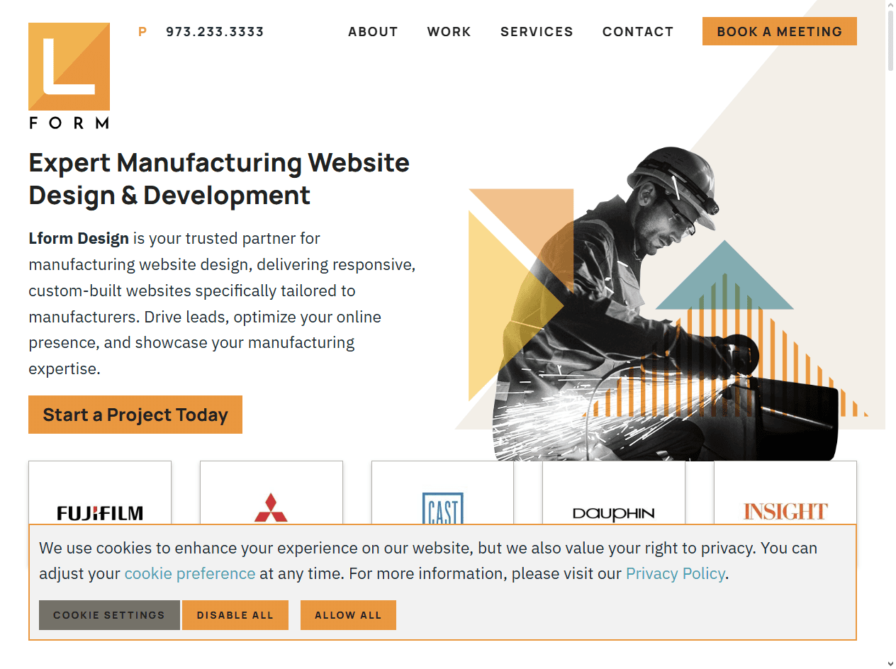 lform design: in office team listed in best manufacturing ux agencies for b2b marketing portals and site ux
