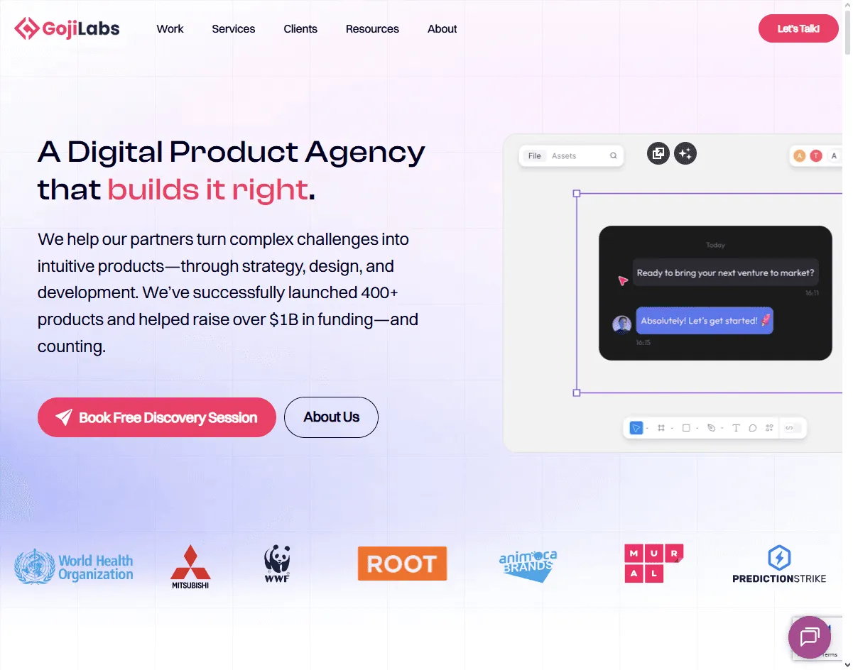 Goji Labs: one of the best augmented reality UI design agencies for product-market fit exploration
