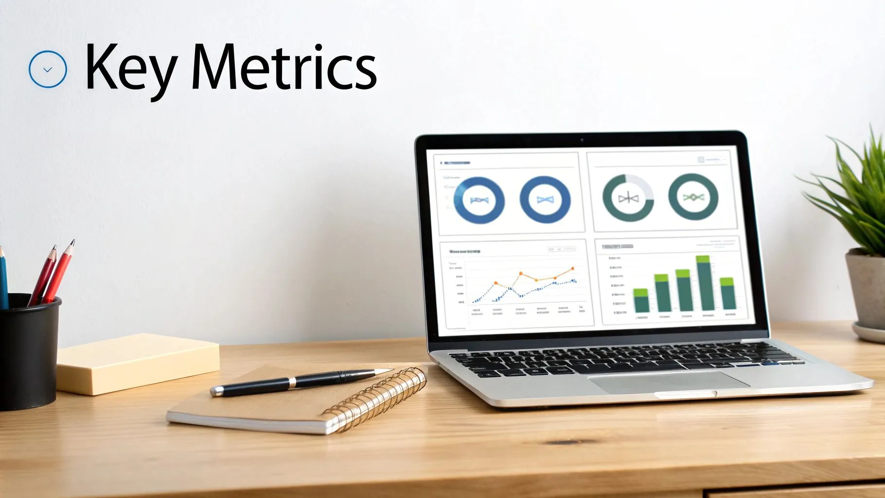 Dashboard with key performance indicators for a product led growth strategy