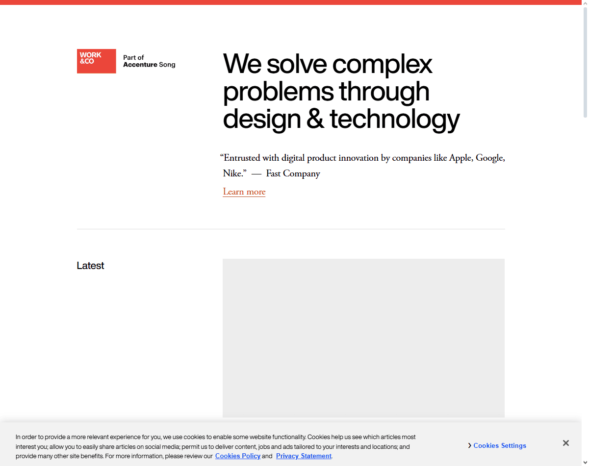 Work & Co: one of the best interface animation design agencies for fast, responsive experiences