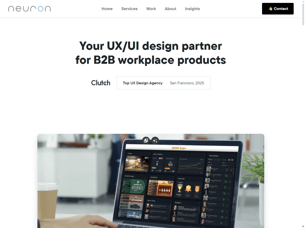 Neuron: UX architecture team ranked among the Best Retail UX Agencies for backend tools.