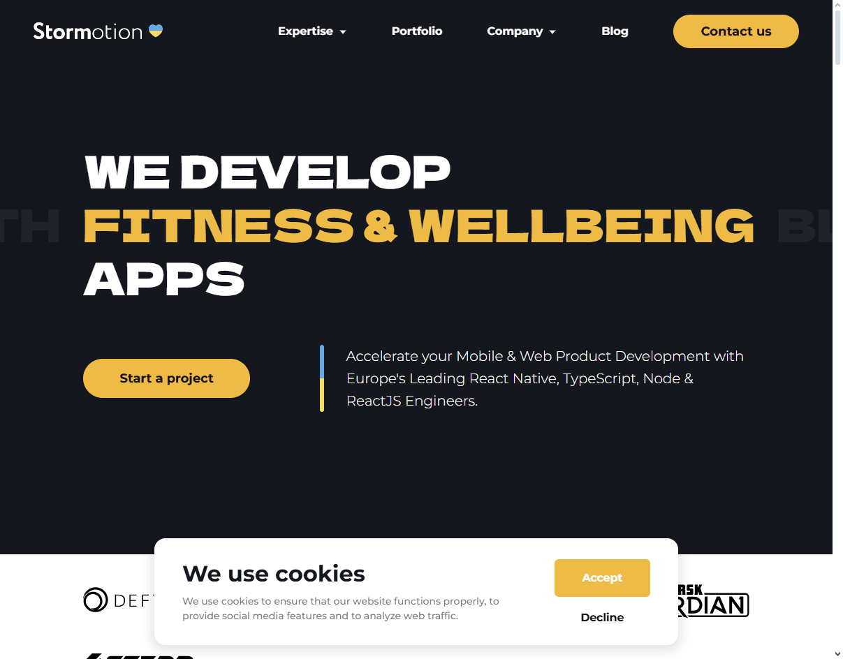 Stormotion: hybrid dev-design team ranked among the best personal finance UX agencies for MVP builds