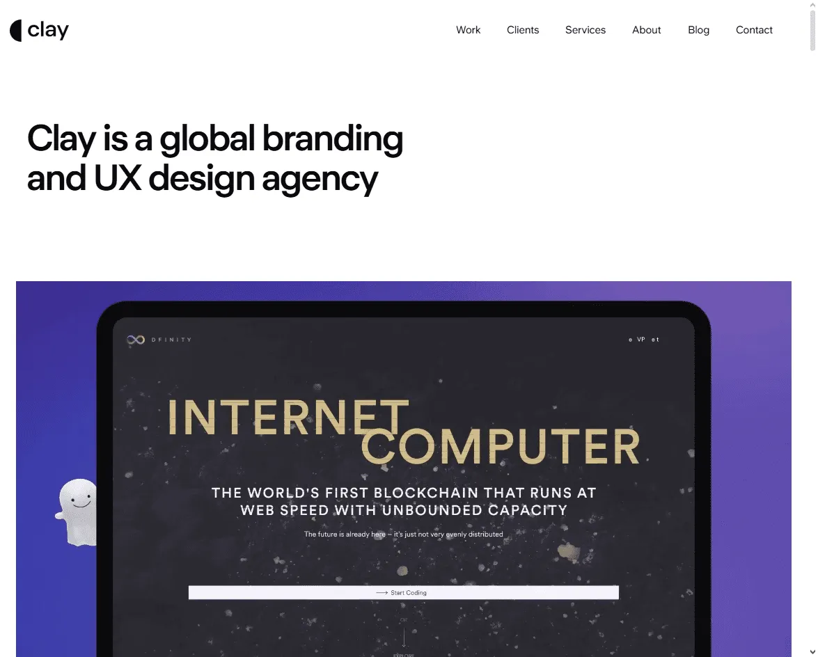 Clay Global - a renowned Framer design agency globally.