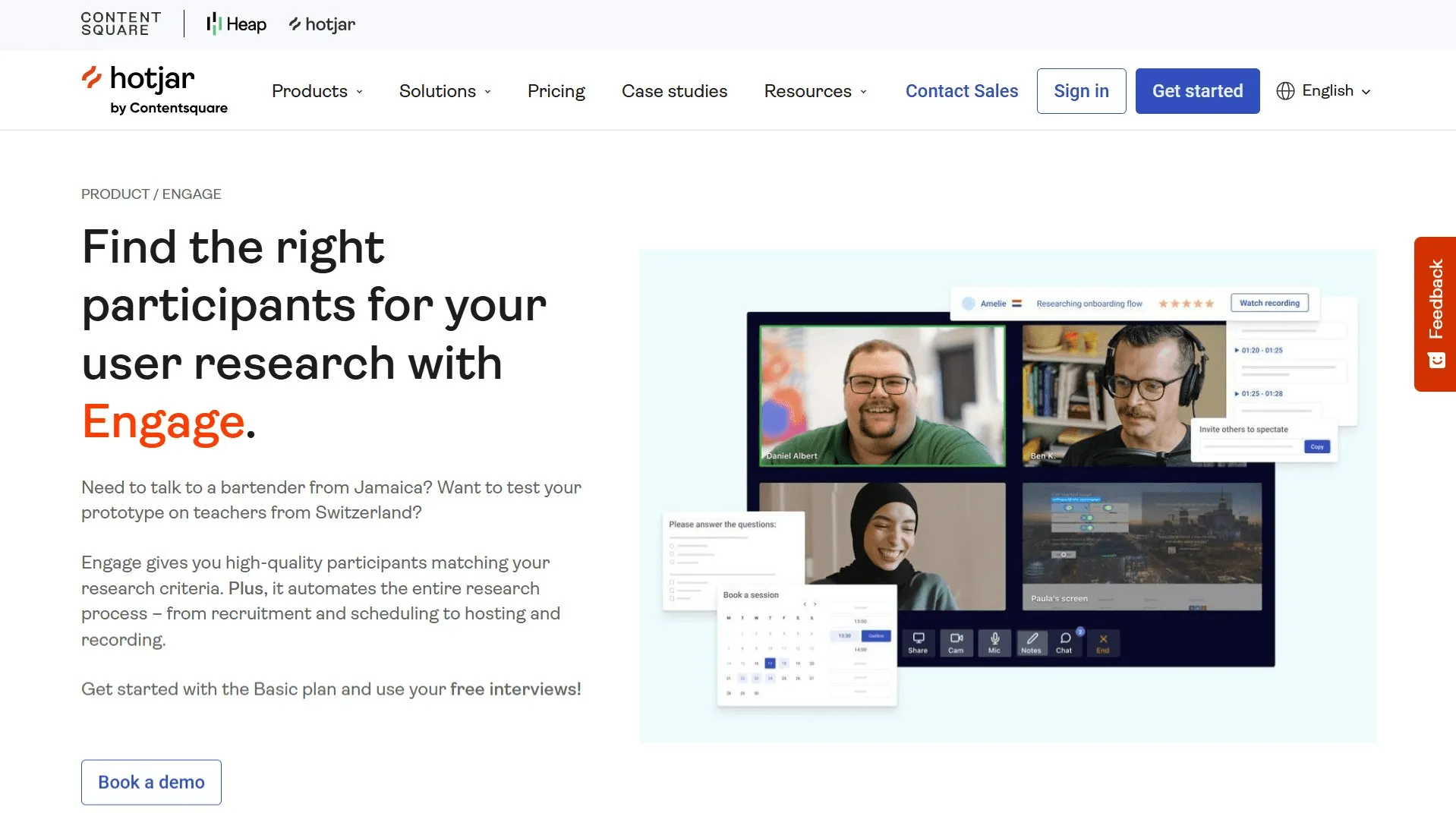 Hotjar is a fantastic user testing tool for user interviews, especially for teams already using their product ecosystem. 