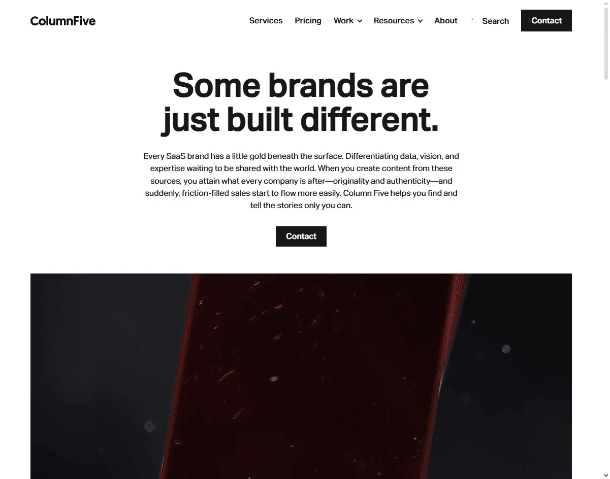 Column Five: content-first UI design agency creating expressive mobile interfaces