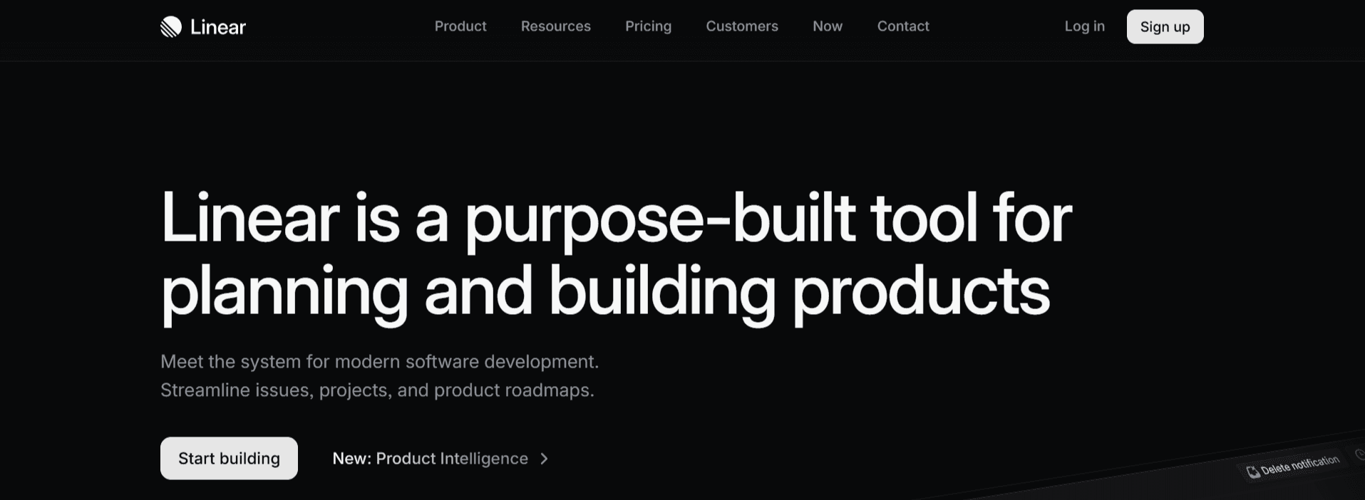 Linear's Web Layout Design