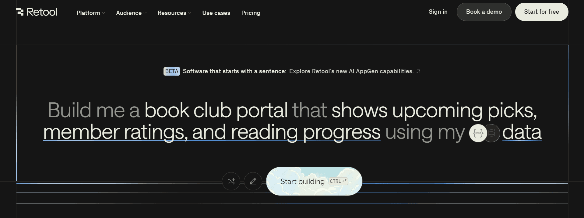 Retool's Developer-Focused Layout