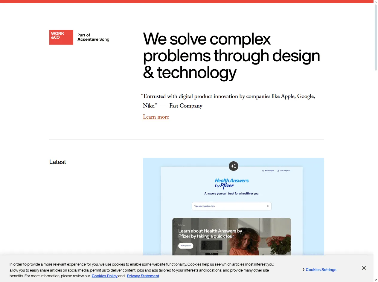 Work & Co: Enterprise sprint studio ranked among the Best Logistics UX Agencies for backend UX