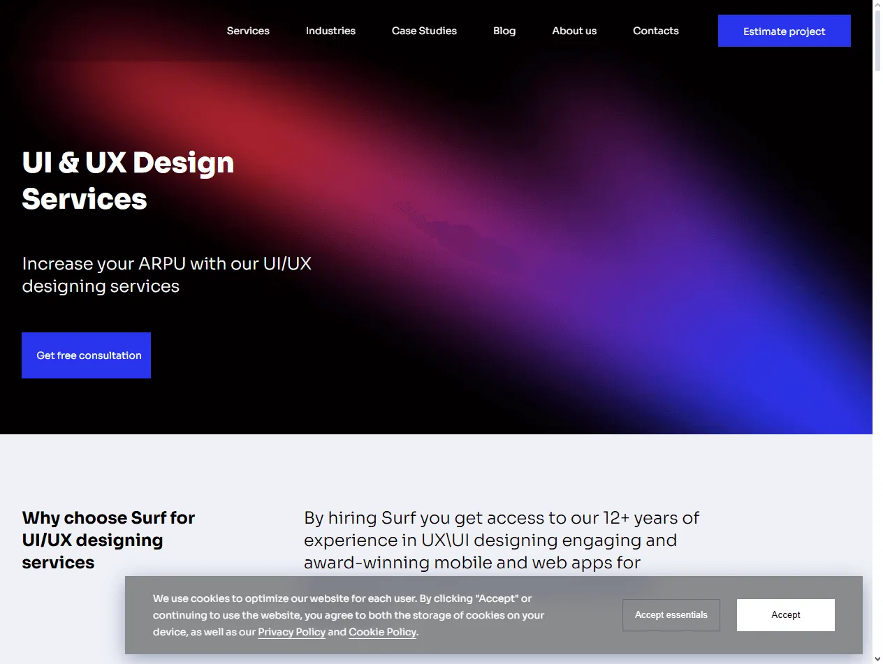 Surf: Full-service agency in Best Hospitality UX Agencies for end-to-end SaaS hospitality design