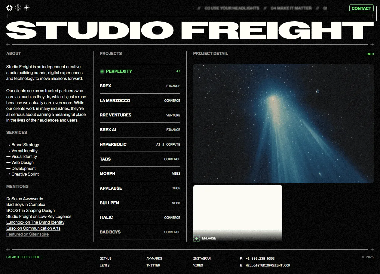 Studio Freight: Motion-focused firm ranked among the Best Entertainment UX Agencies for cinematic websites.