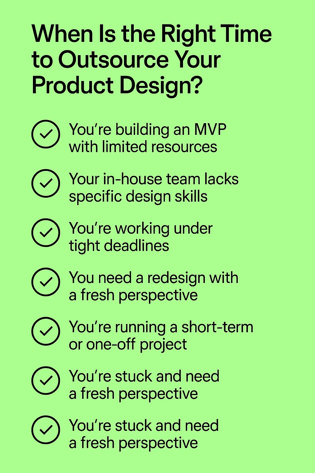 when is the right time for product design outsourcing