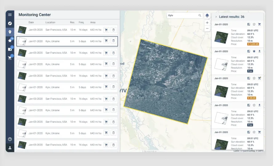ReVeal exploratory map interface showing clustered dense data markers with hover tooltips and dynamic filtering controls.