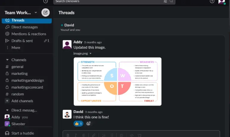 Slack's Organized Team Communication