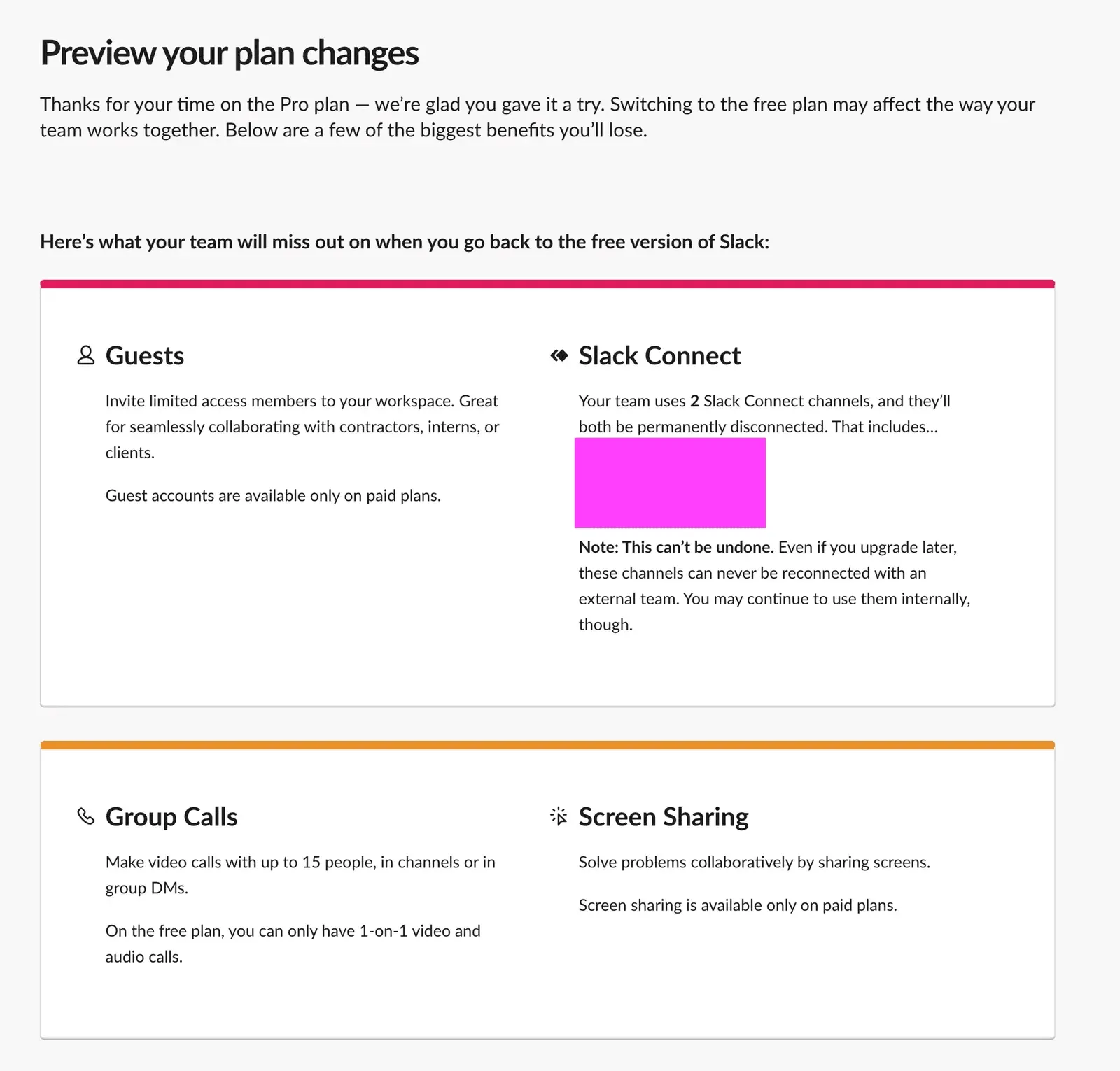 Slack's Cancellation Flow