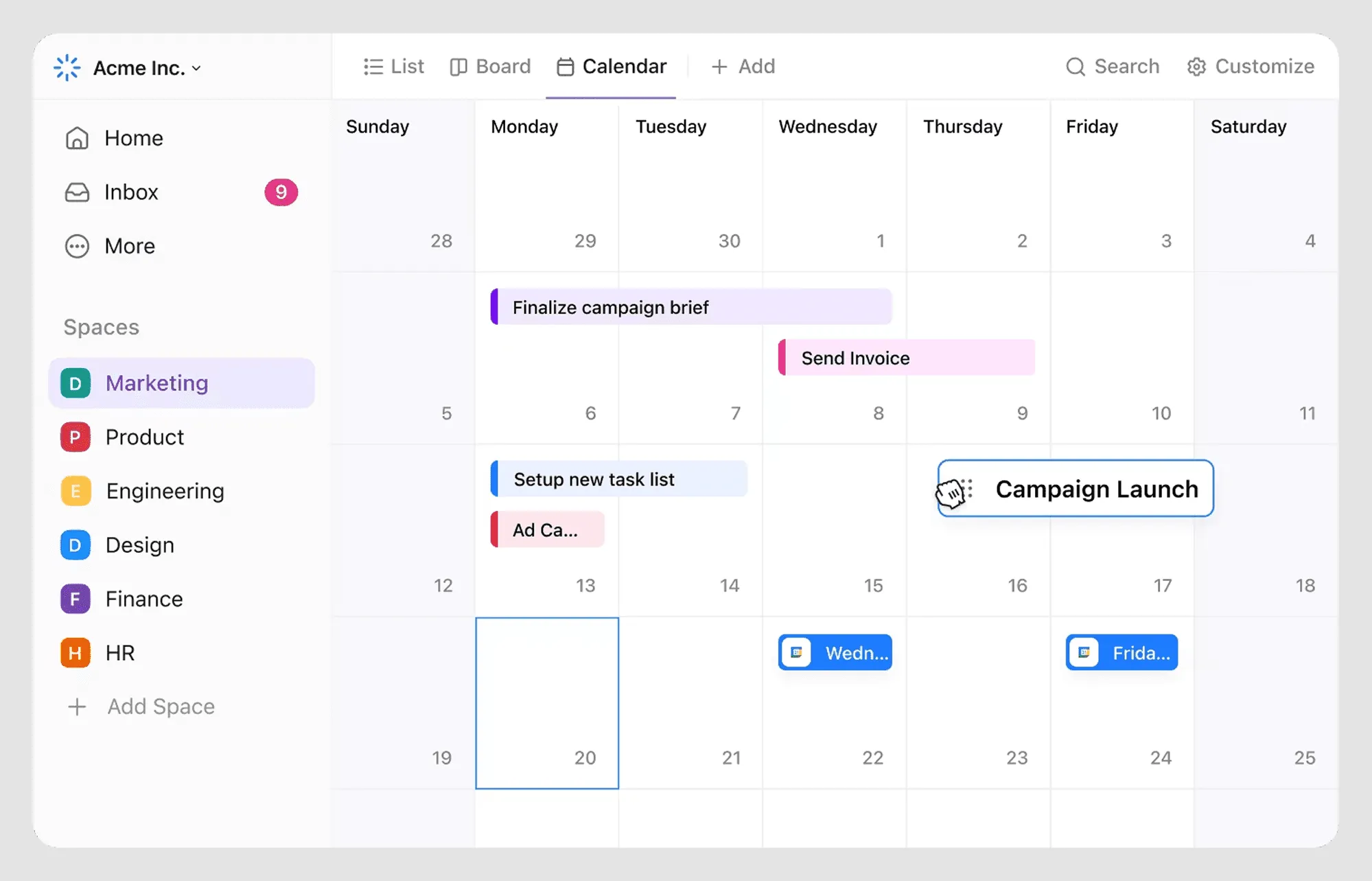  ClickUp's Drag-and-Drop Planning