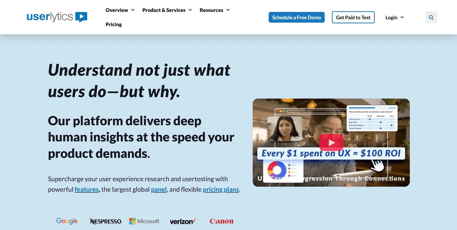 Userlytics is a flexible, all-in-one user testing tool that’s great for teams needing a mix of research methods and adaptable pricing.
