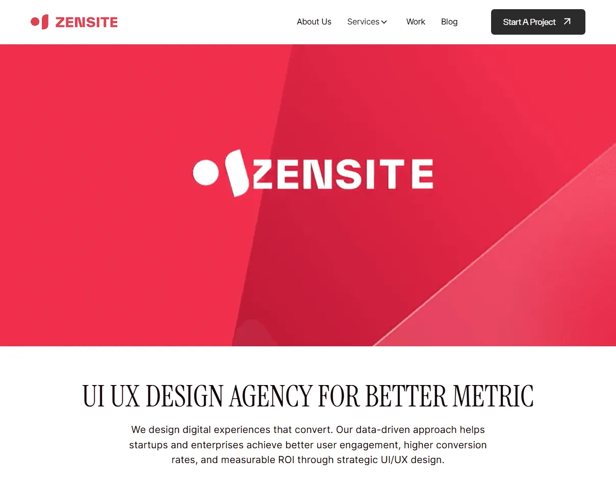 Zensite: one of the best UX agencies for Series A startups with a conversion focus