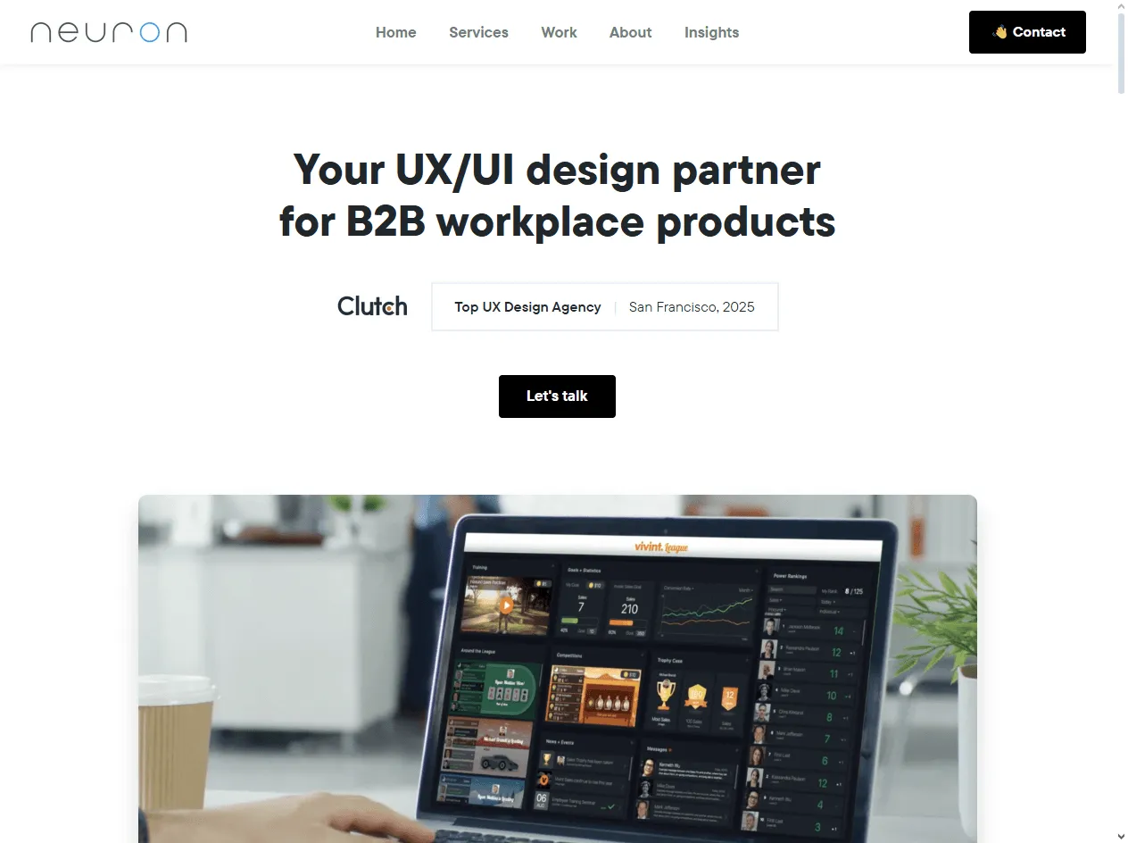Neuron: Research-driven studio ranked among the Best Logistics UX Agencies for clean ops UX
