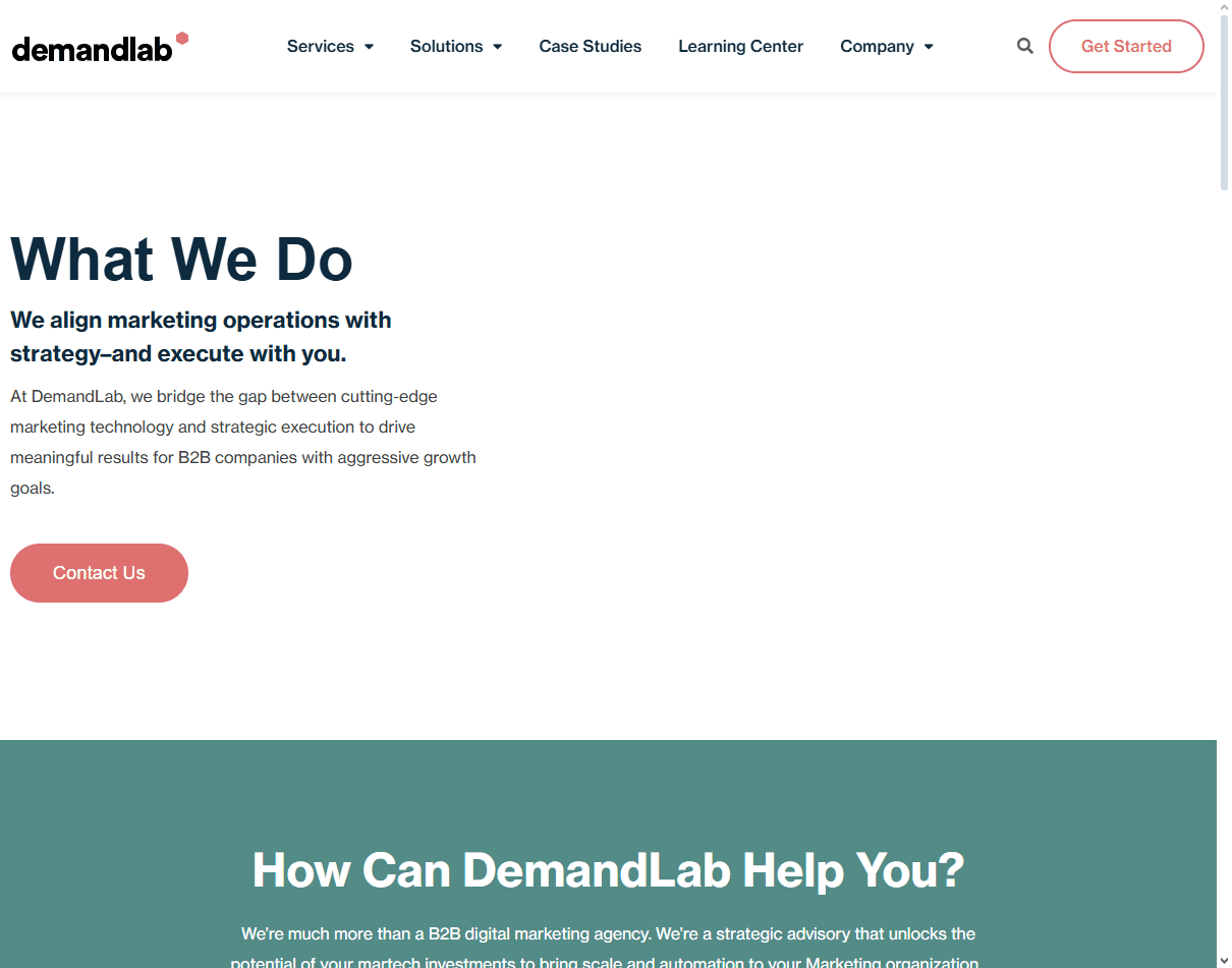 DemandLab: consulting-first firm listed among the best martech UX agencies for seamless marketing automation and platform UX