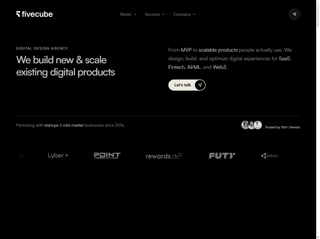 Fivecube Agency: Ukraine-based hybrid agency in Best Gambling UX Agencies for betting records and affiliate dashboard UX