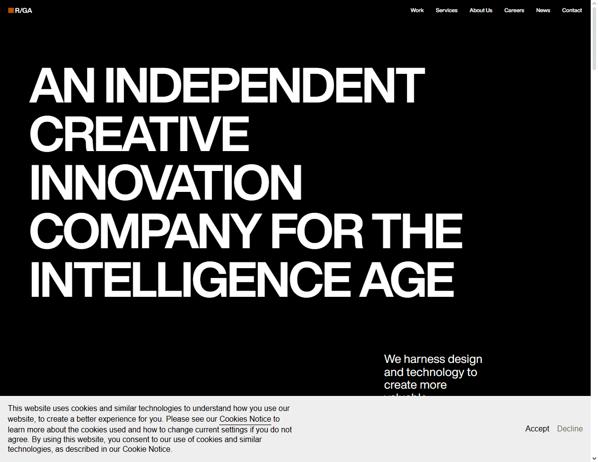 R/GA: innovation-first agency considered one of the best customer portal design agencies for cross-platform systems