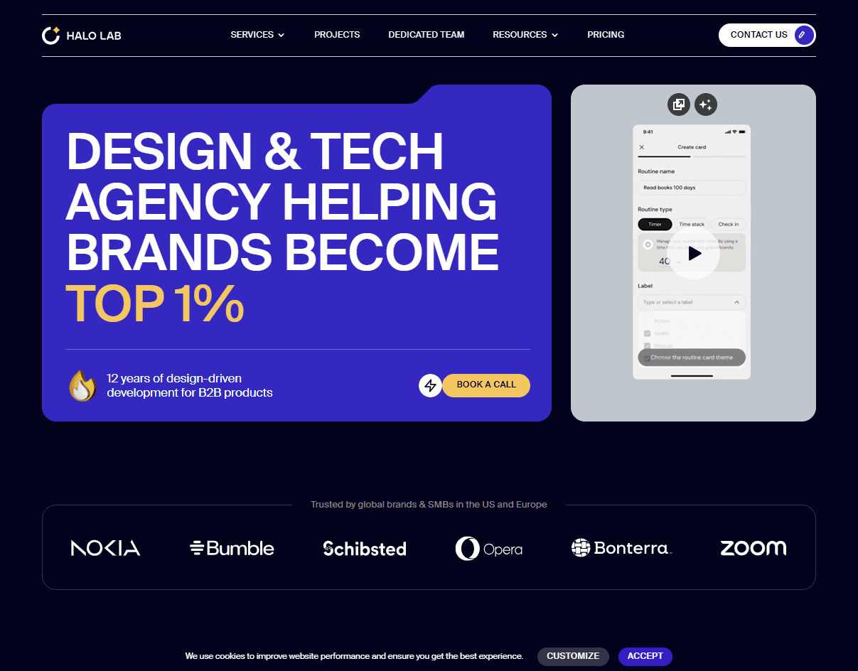 Halo Lab: best luxury ux agency blending beautiful visuals and strong UX for fintech and beauty products
