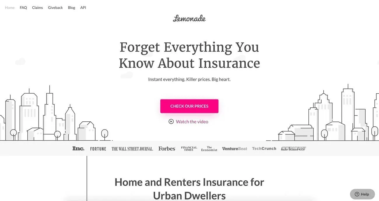 Lemonade chatbot Maya using simple language and metaphors in onboarding, showcased as good UX writing examples in insurance.