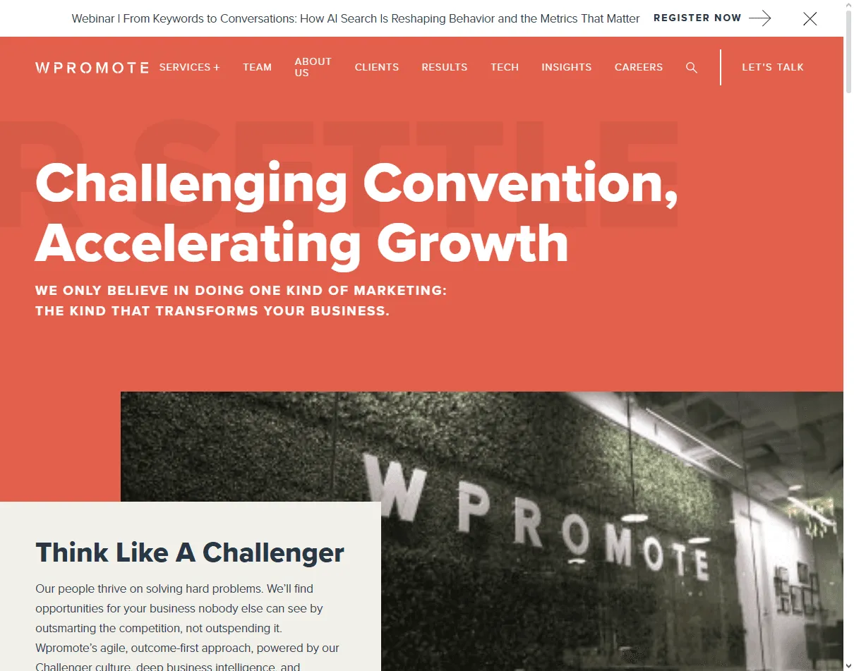 Wpromote: challenger brand agency featured among the best martech UX agencies for CRO-focused design and lifecycle marketing