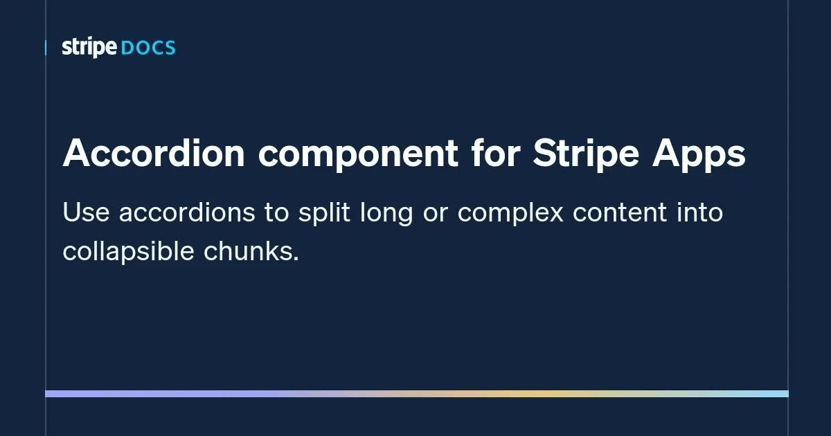 Stripe Support knowledge base using clean accordion UI examples to organize FAQs and technical documentation for better user experience.