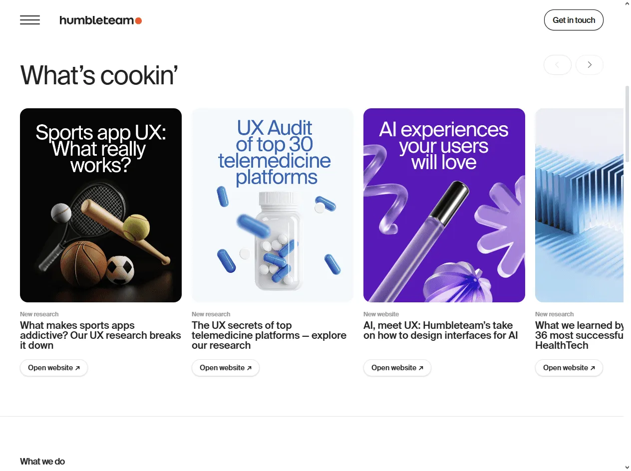 Humbleteam: Agile team ranked among the Best Retail UX Agencies for early-stage MVPs.