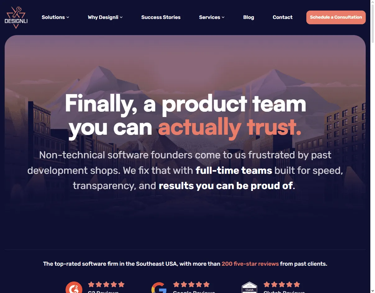 Designli – MVP and startup-focused UX agency for construction apps and contractor tools.