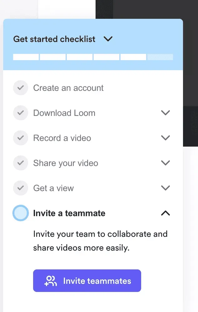  Loom Steps-Left Checklist Progress Bar