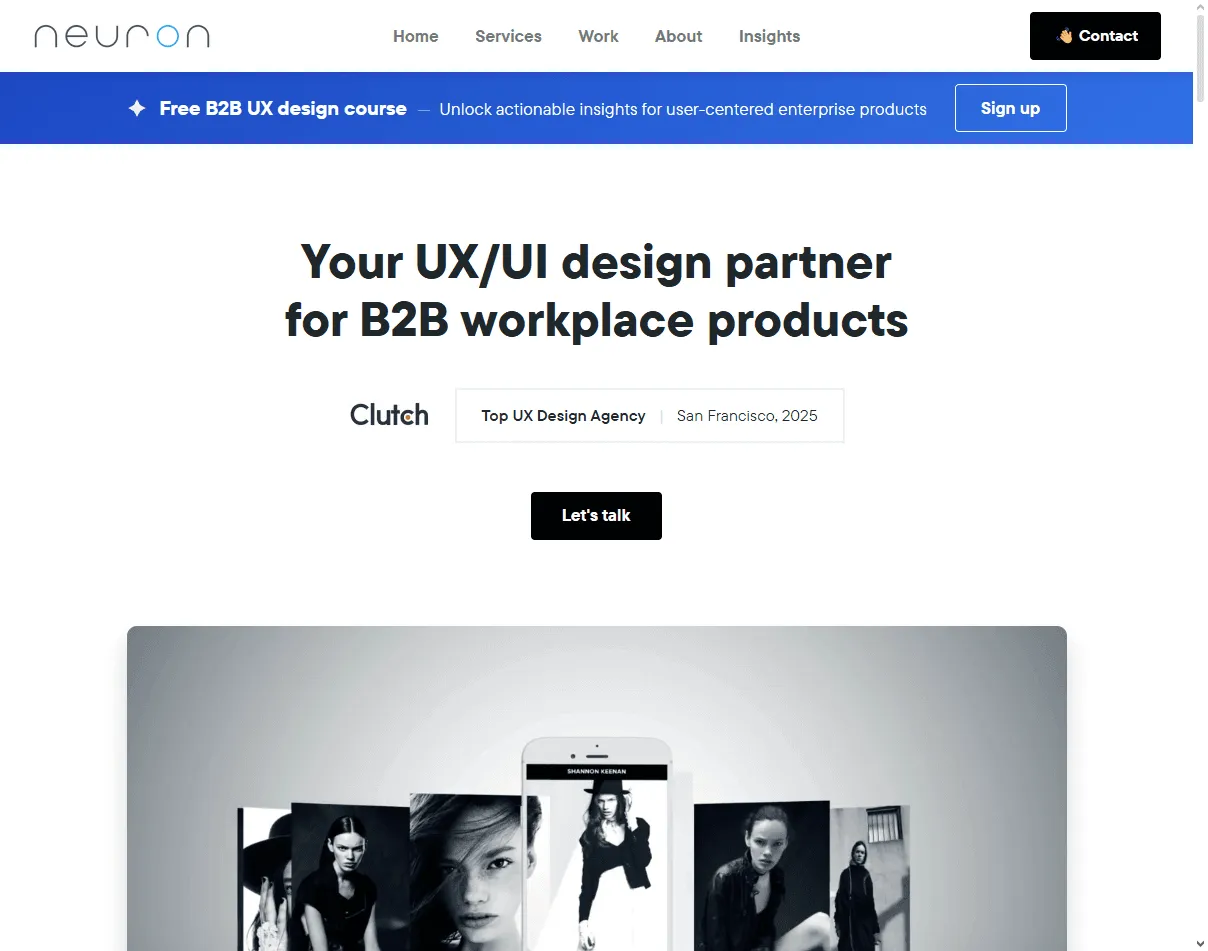 Neuron: one of the best UX agencies for small teams focused on efficiency