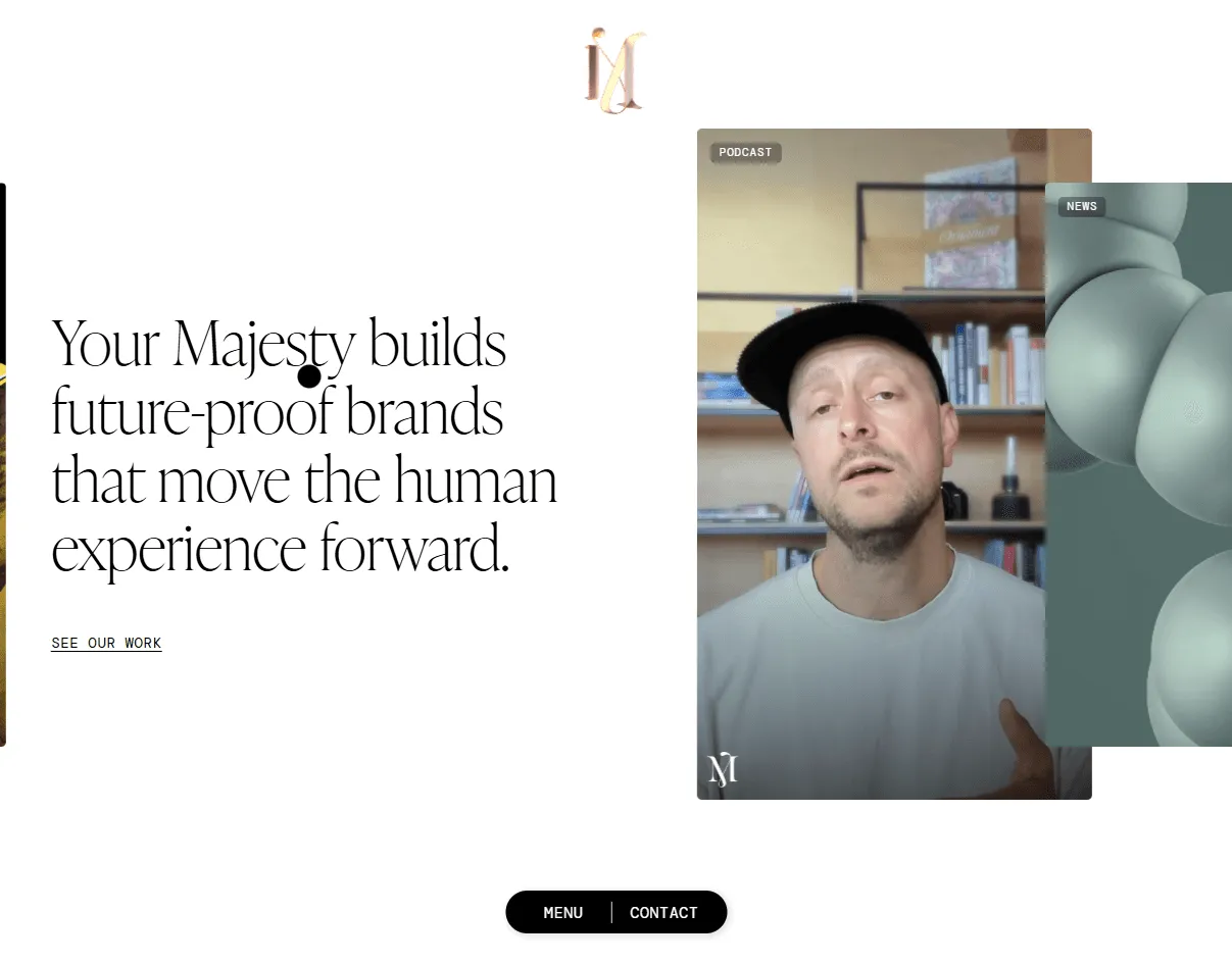 Your Majesty: best luxury ux agency for wellness, fashion, and upscale tech brands with motion-led design