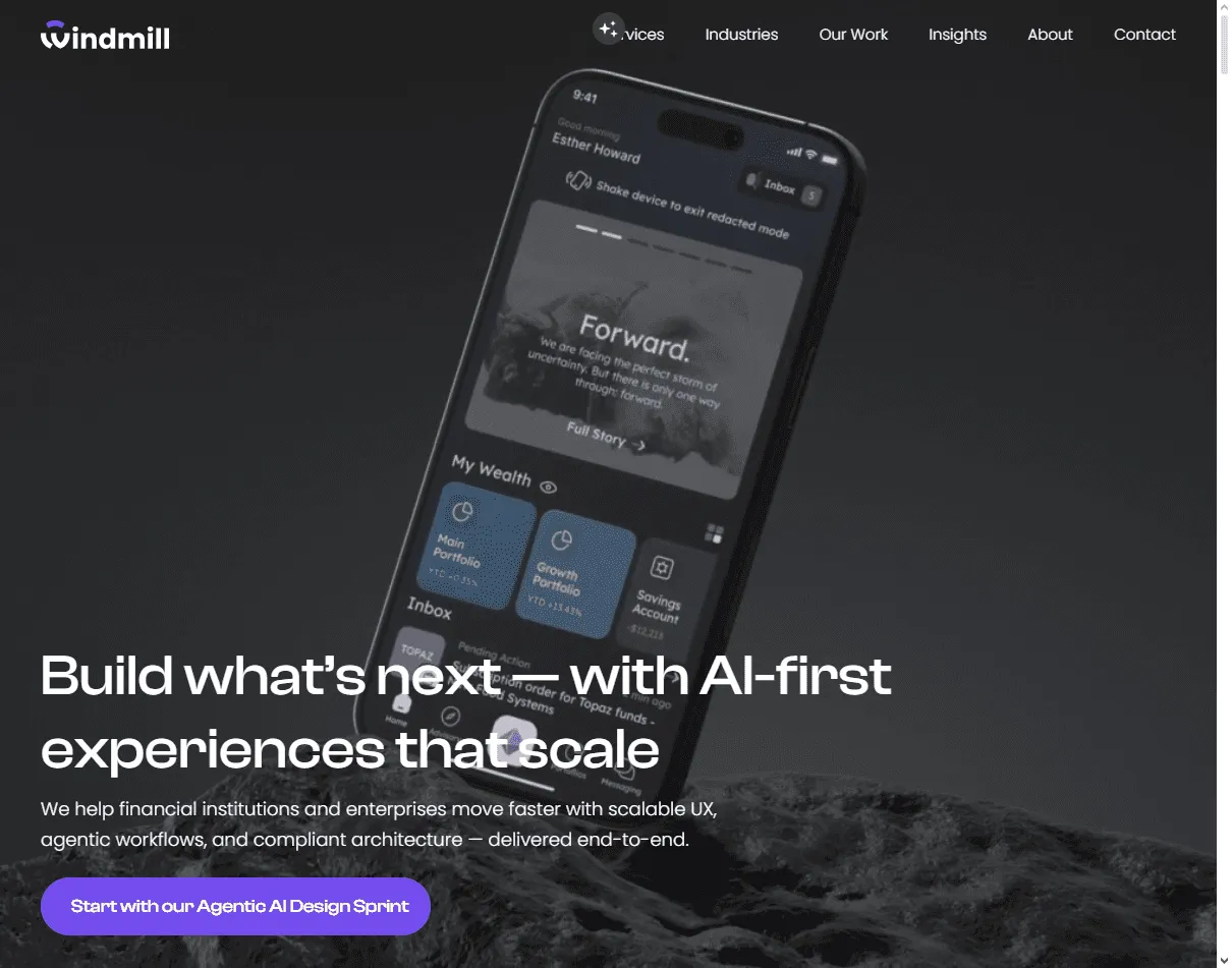 Windmill Digital: global consultancy listed among the best Legaltech UX agencies for enterprise-grade intake and billing platforms