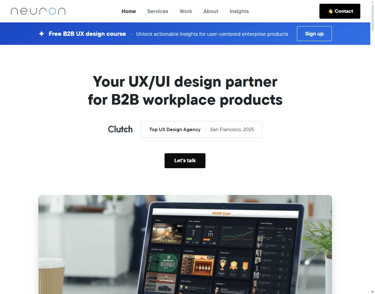 Neuron: UX studio ranked among best app UI design agencies for intuitive mobile workflows