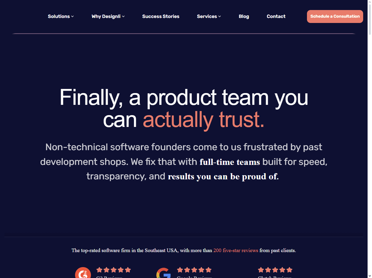 designli: in office team ranked in best manufacturing ux agencies for mobile ux and technician dashboards