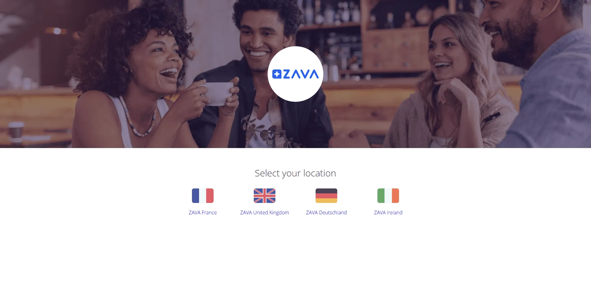  Zava UK website with prescription services, online consultation booking, and minimal design.