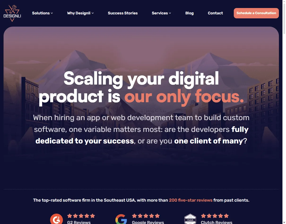 Designli: hybrid product studio among the best Insuretech UX agencies for startup MVPs and quick go-to-market execution