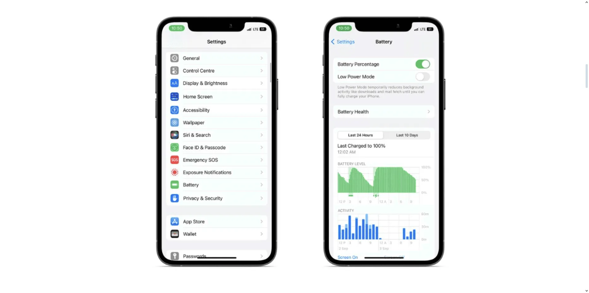 Screenshot of Apple iOS Settings app showing hierarchical menu with grouped categories like Privacy, Location Services, and Notifications.