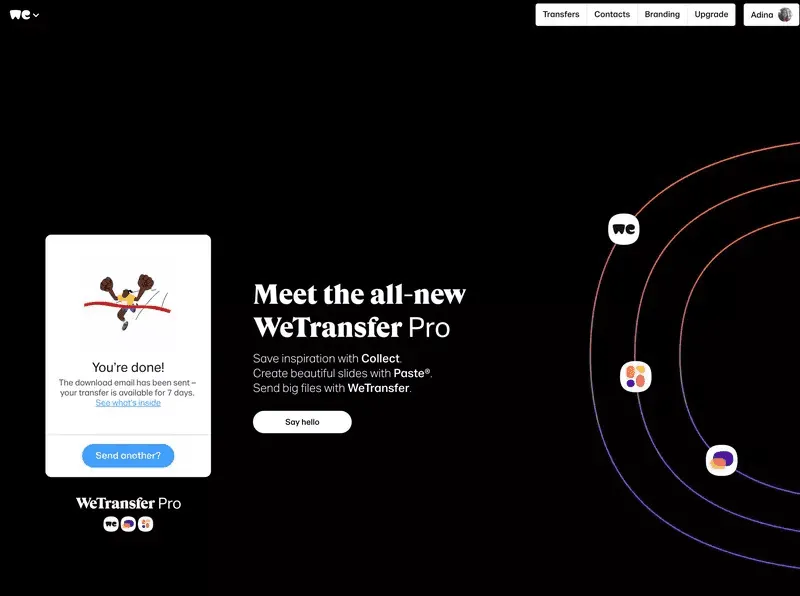  WeTransfer’s Promotion of Paid Features During Load