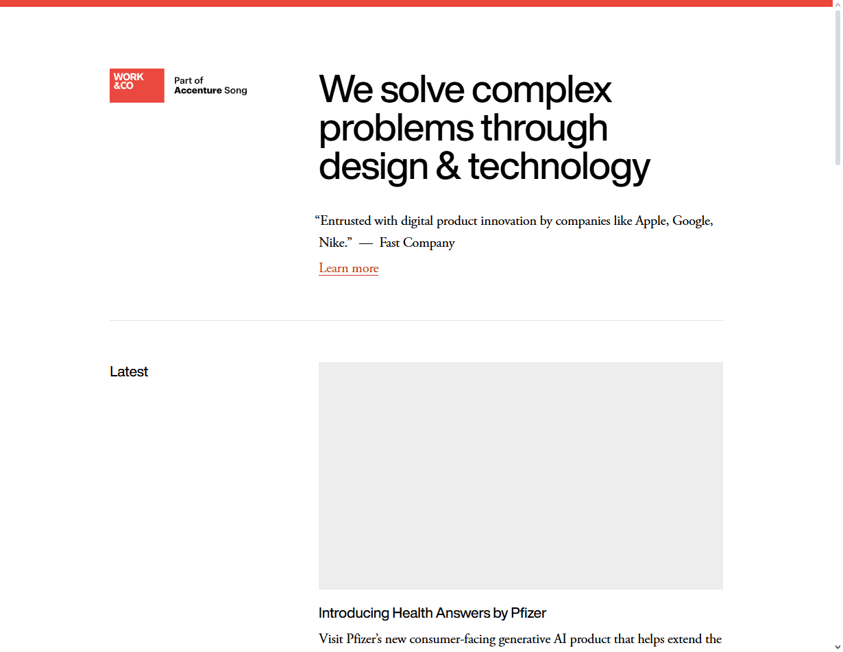 Work & Co: enterprise-focused firm considered one of the best internal tool design agencies