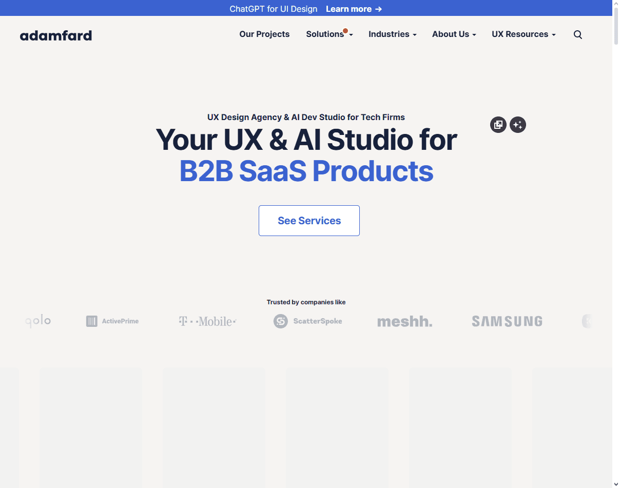 Adam Fard: one of the best UX agencies for Series A startups optimizing complex user flows