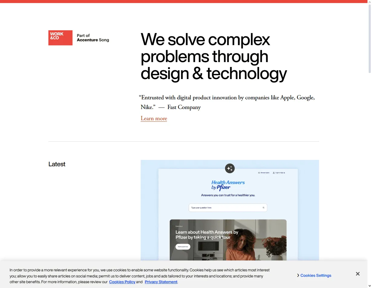 Work & Co: enterprise UX team featured in best CRM interface design agencies, focused on long-term product evolution