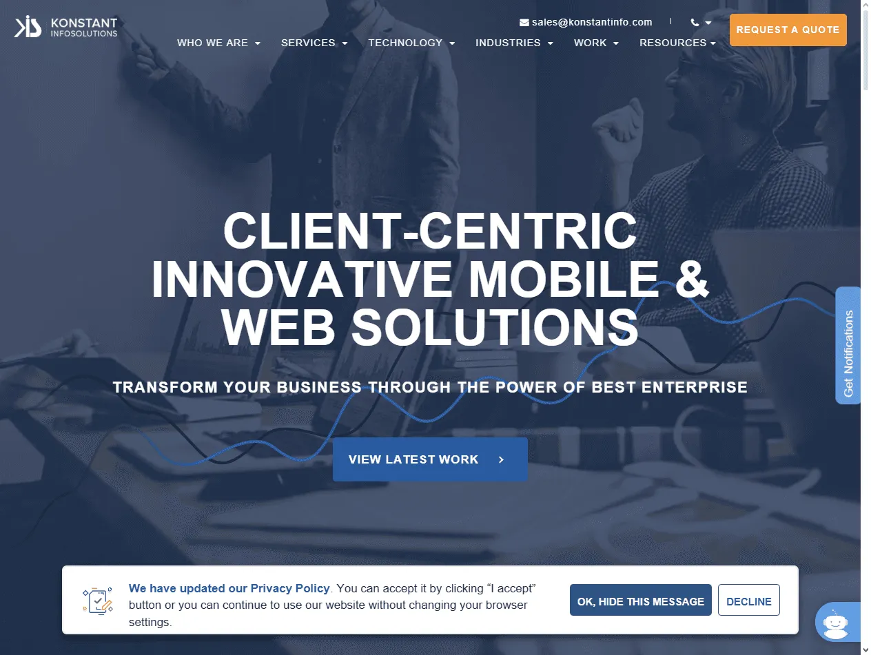 Konstant Infosolutions: India-based agency listed in best navigation UX agencies for full-stack logistics platforms