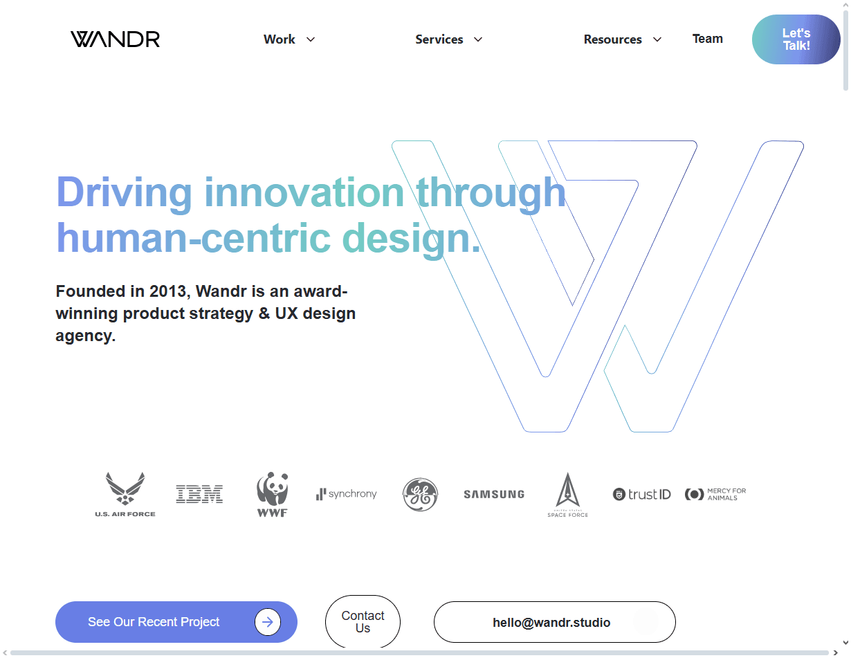 Wandr: UX strategy studio listed in best customer portal design agencies, trusted by scale-ups
