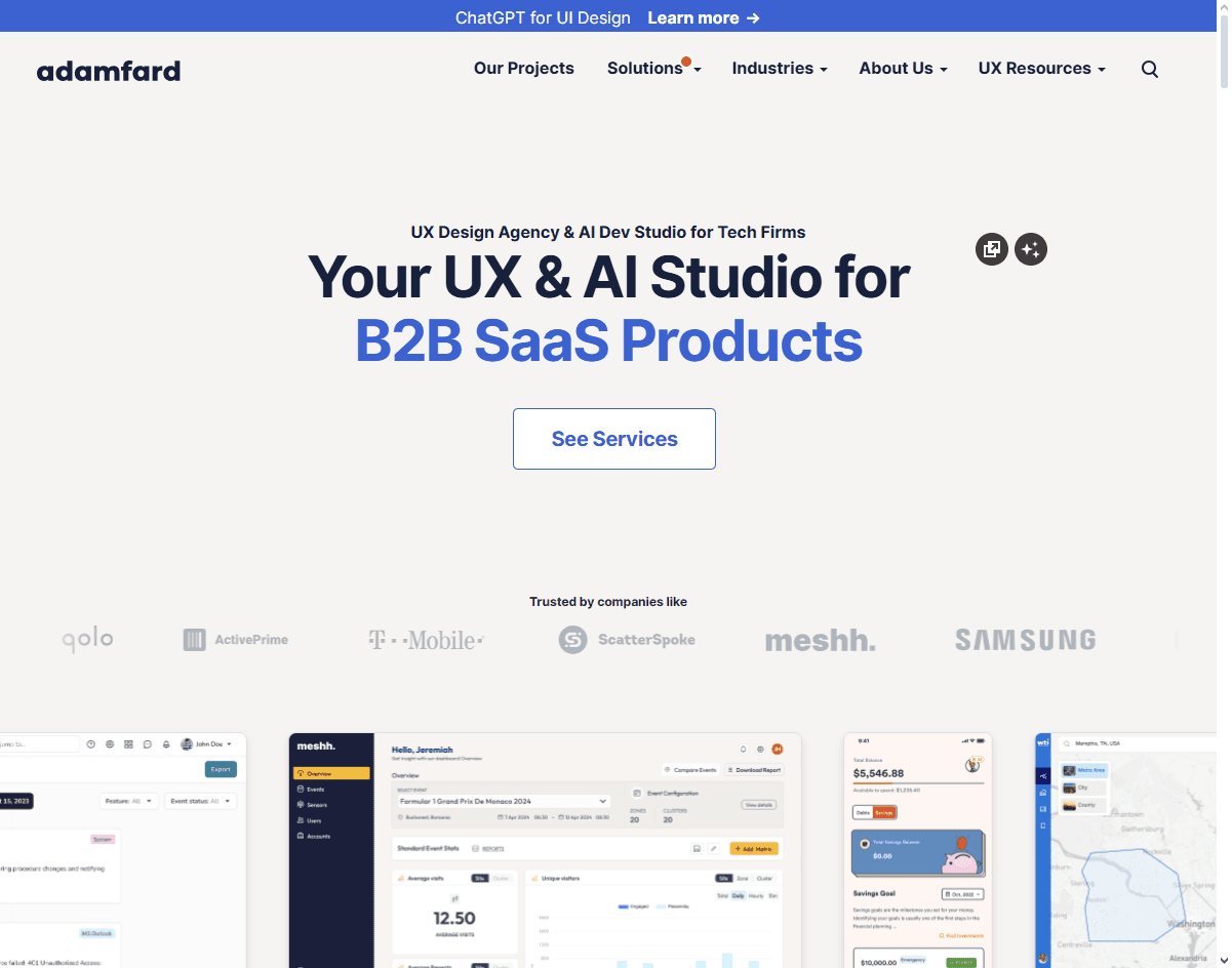 Adam Fard: one of the best UX copywriting design agencies improving onboarding and engagement