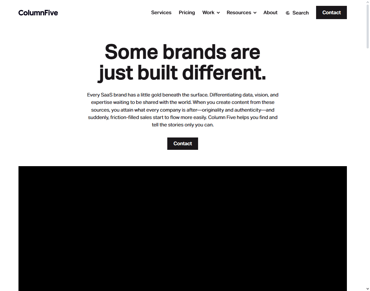Column Five: one of the best UX copywriting design agencies focusing on branded content design